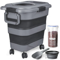Measuring scoop included with the pet food container