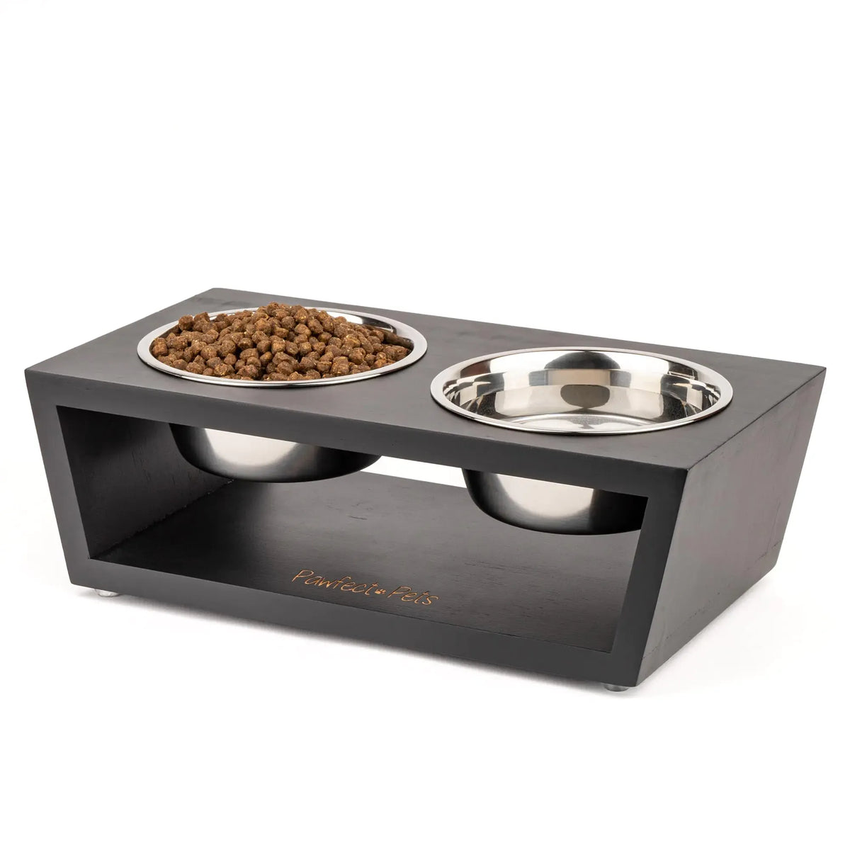 Elevated pet bowl suitable for cats and small dogs