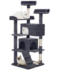 Cat using the tower hammock