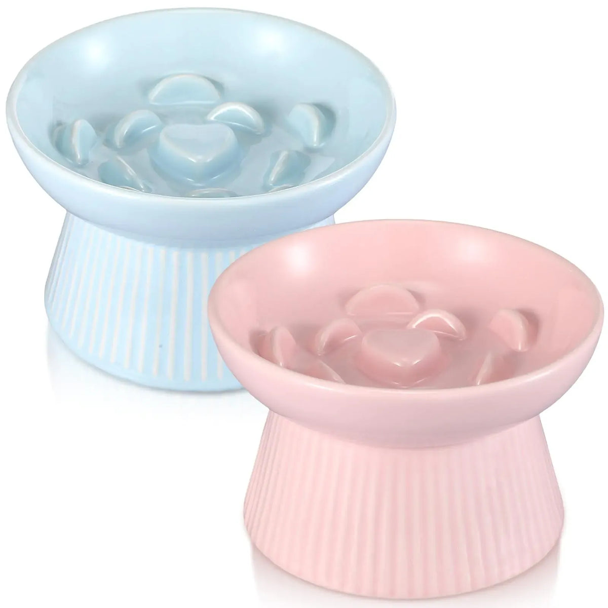 Detachable raised stand under the cat bowl