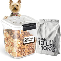 Large opening for scooping dry pet food