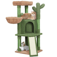 Cat tree tower shown in a living room