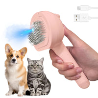 Cat Steam Brush for Shedding — Steam Spray Grooming Brush for Cats & Dogs