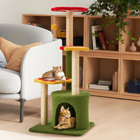 Cat tree tower plush surfaces detail