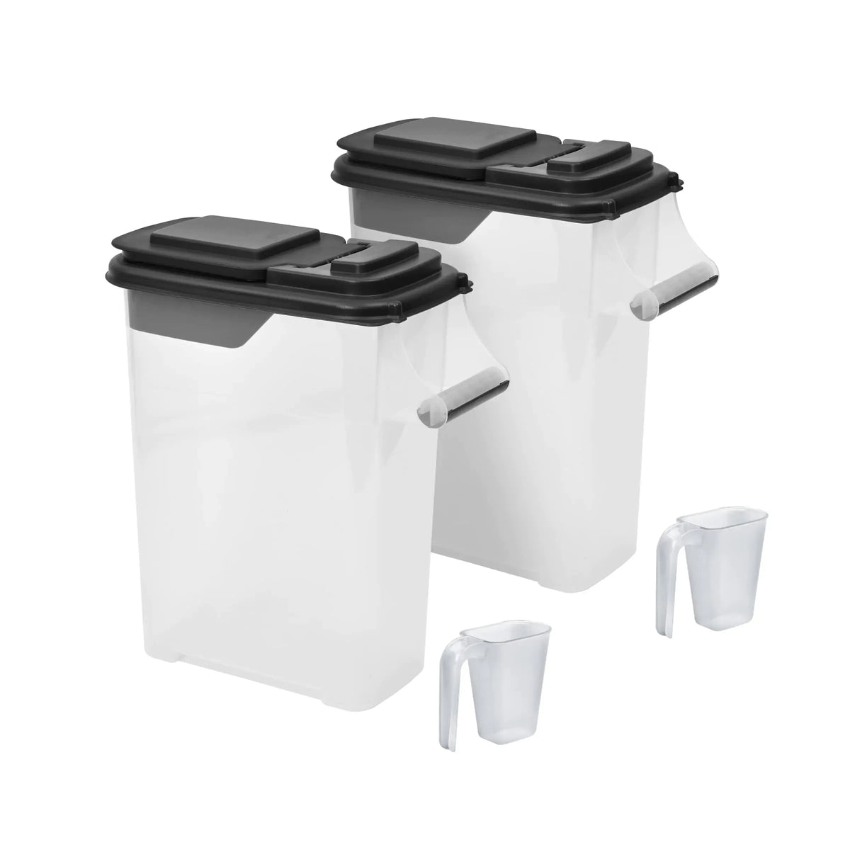 Collapsible food bin shown in a utility room