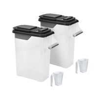 Collapsible food bin shown in a utility room