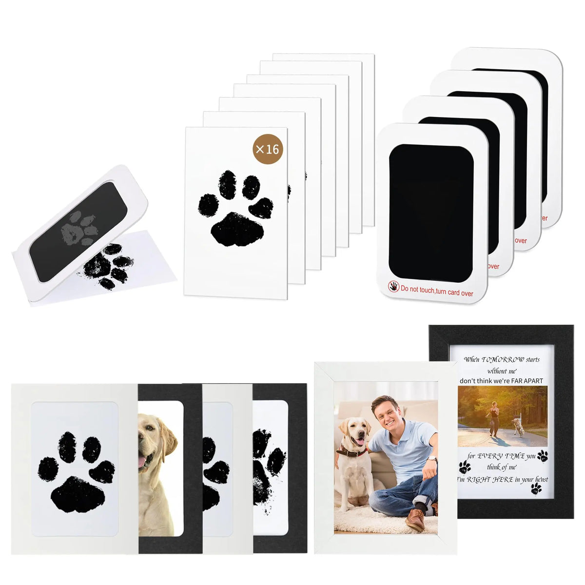 TXRRURE Dog Paw Print Kit Pet Paw Print Kit for Dogs Pet Paw Print Impression Kit Ink Pad for Dog Paw Prints Paw Print Pad for Dog Memorial Gifts for Cat Dog ChicFind