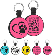 ChicFind QR Code Pet ID Tag — Silent Silicone Collar Tag with Online Lost-Pet Profile