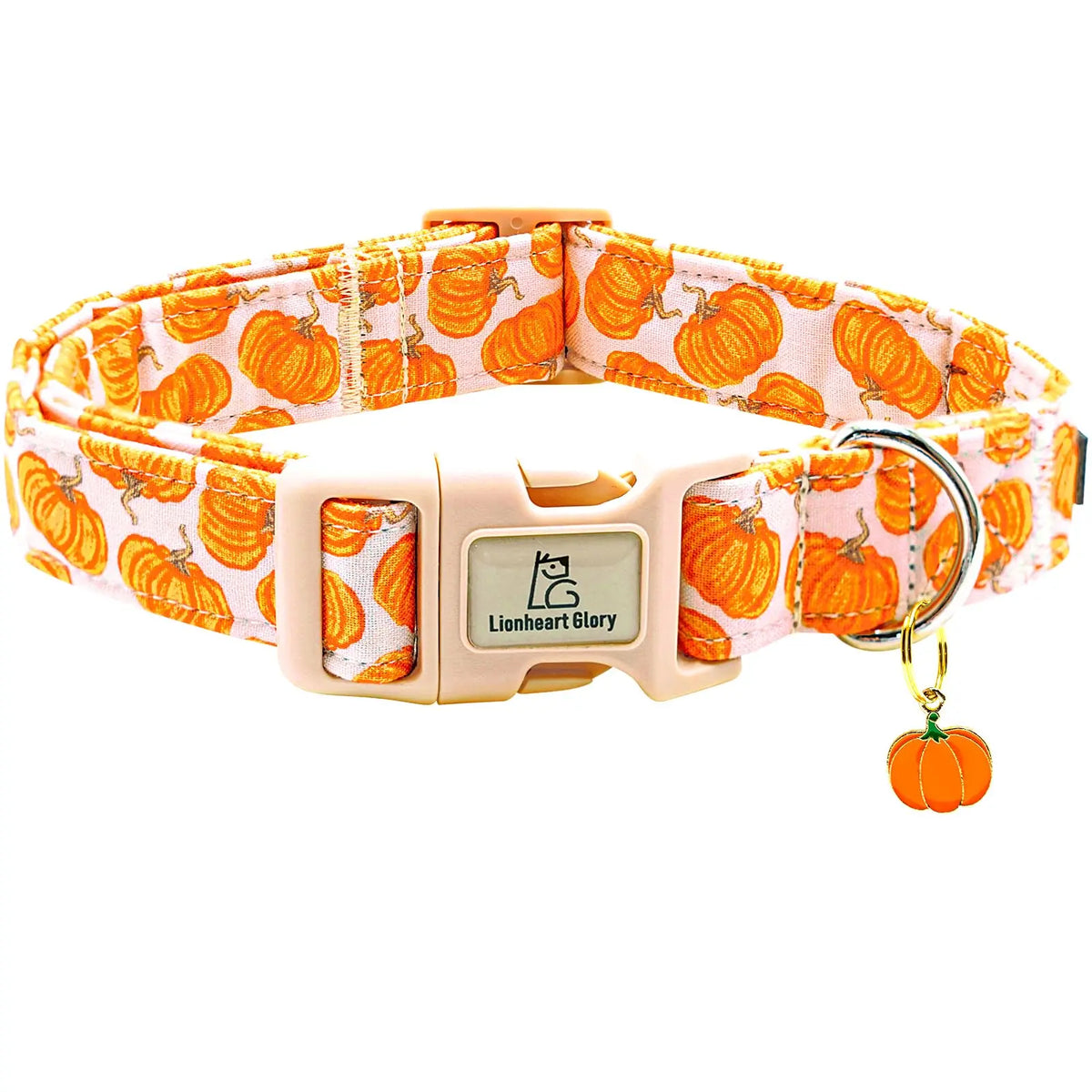Lionheart glory Halloween Dog Collars Pumpkin Pink Dog Collar Heavy Duty Adjustable Fall Dog Collar for Medium Collar Dog Female or Male Dog Collar ChicFind