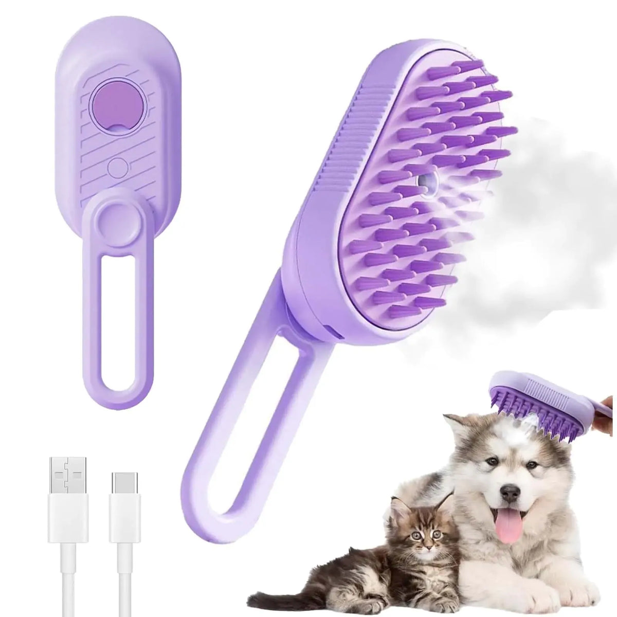 Brush used on a dog's coat