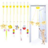 8-Piece Feather Cat Toy Set — Interactive Wand Teasers ChicFind