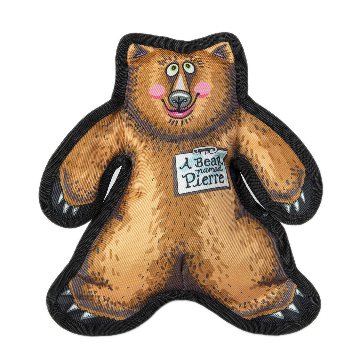 Wild Woodies Dog Chew Toy | A Bear Named Pierre Dog Toy | Durable Squeaky Dog Toy |Dog Chew Toy | Rugged Dog Toy | Medium | 9" ChicFind