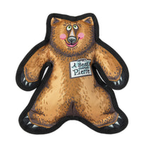 Wild Woodies Dog Chew Toy | A Bear Named Pierre Dog Toy | Durable Squeaky Dog Toy |Dog Chew Toy | Rugged Dog Toy | Medium | 9" ChicFind