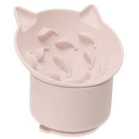 Raised cat bowl profile view