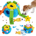 Hide & Seek Plush Dog Puzzle Toy — 5-in-1 Squeaky Snuffle Enrichment Set for Small & Medium Dogs