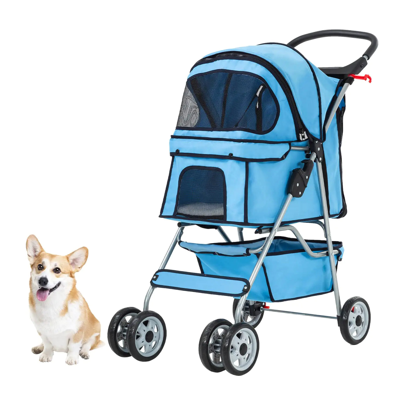 Pet stroller dimensions diagram