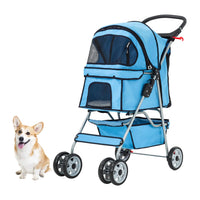 Pet stroller dimensions diagram