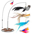 Interactive Cat Toy with Metal Base — Spinning Toy for Indoor Cats