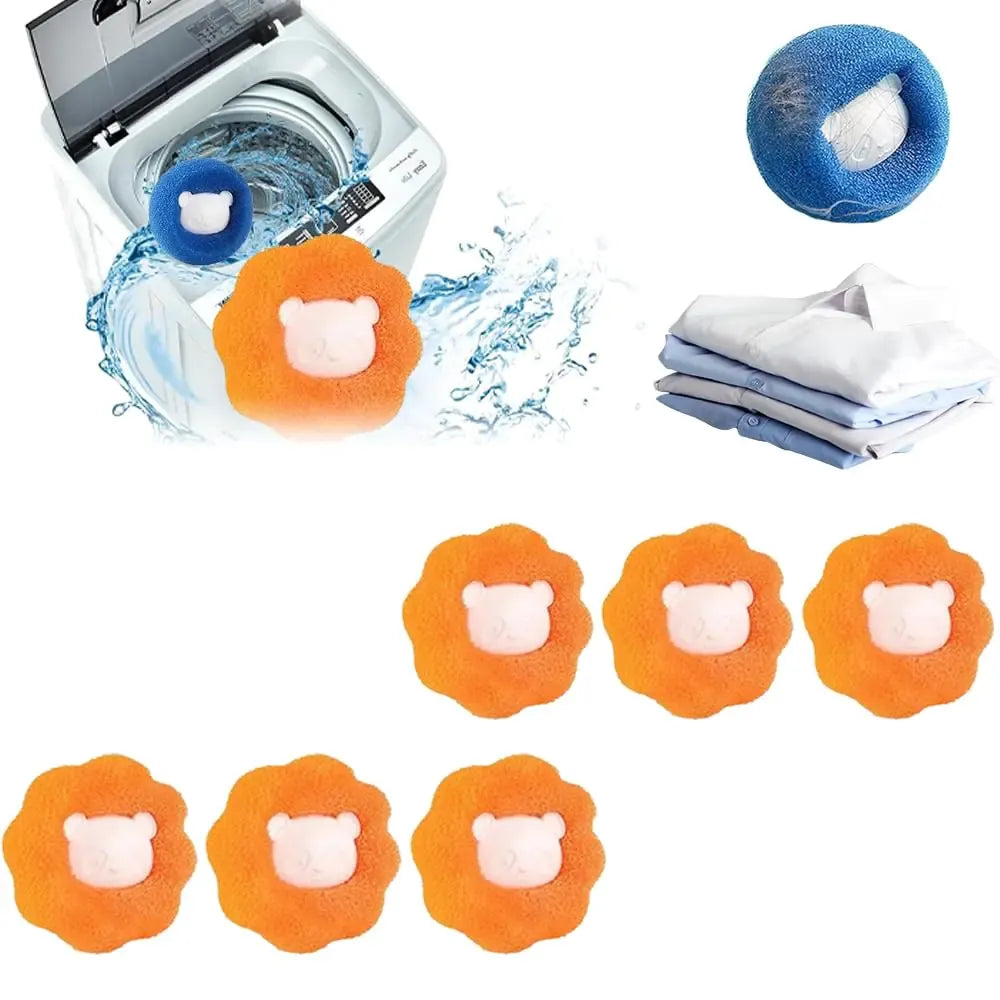 Dryer balls tumbling with laundry