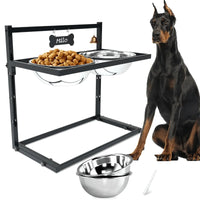 Comparison of feeder heights for large breeds