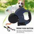 Dual Retractable Dog Leash — 360° Swivel for Two Dogs