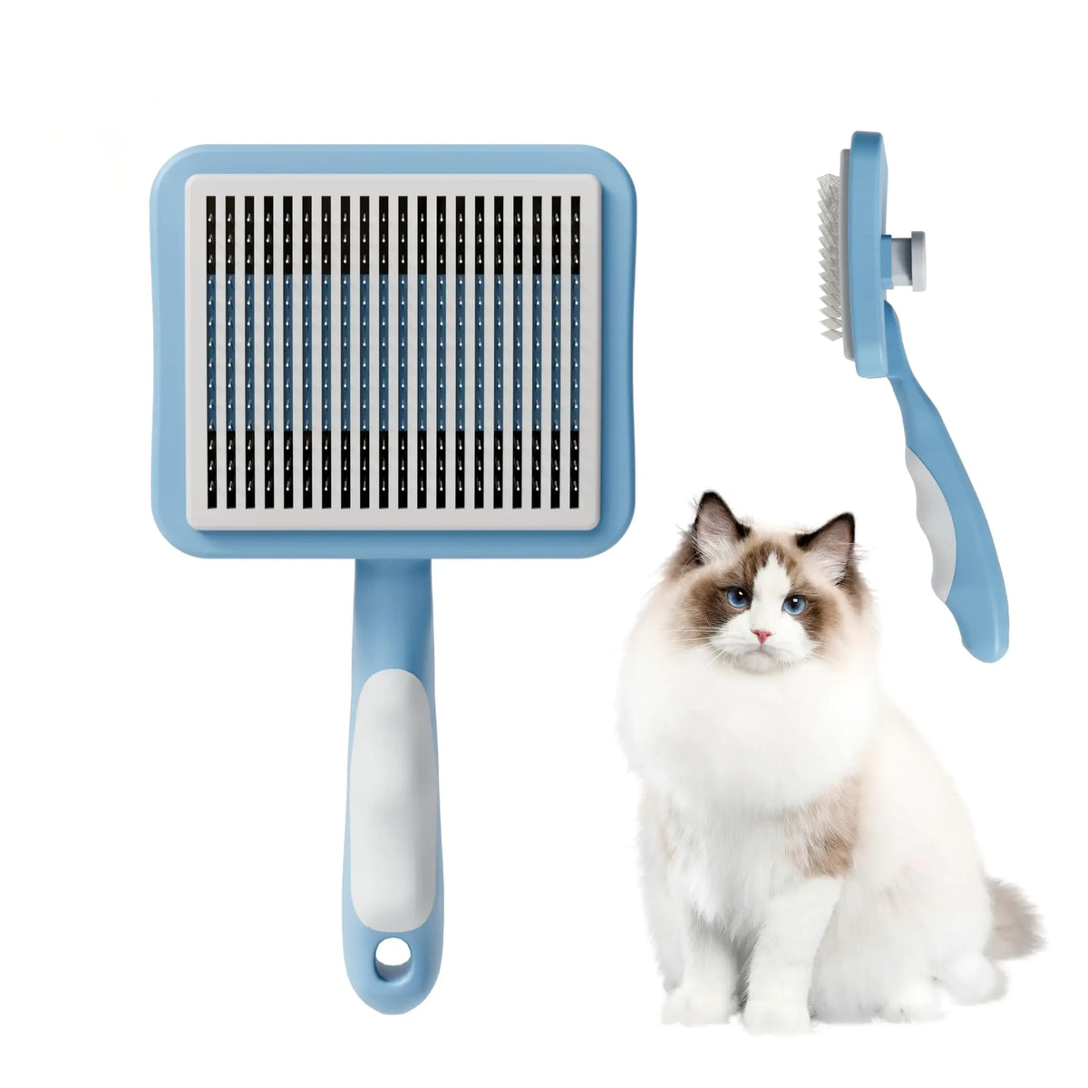Bee-shaped grooming brush handle and grip