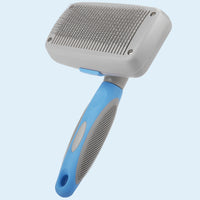 One-Button Self-Cleaning Dog Grooming Brush — De-Shedding Slicker for Large Breeds