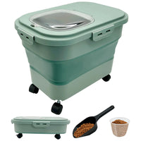 Four side-lock latches sealing the food container lid