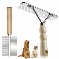 Dematting and deshedding tool head close-up