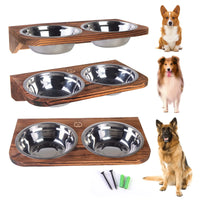 Zarler elevated dog bowls with five height settings