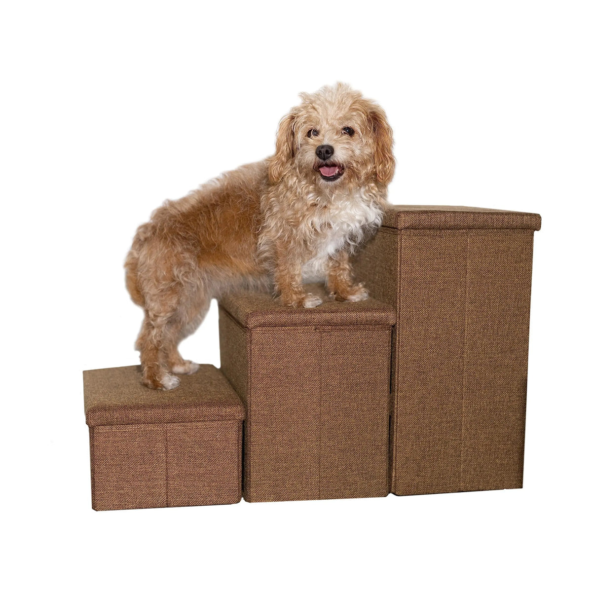 Collapsible Dog Stairs — Foldable Pet Steps for Bed & Couch
