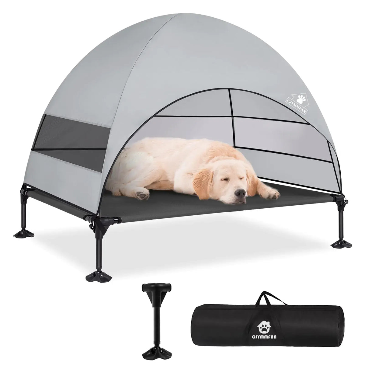 Airflow underneath the elevated pet cot