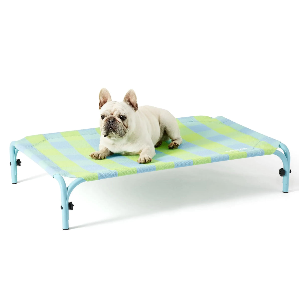 Elevated dog cot frame assembly