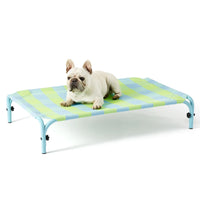Elevated dog cot frame assembly
