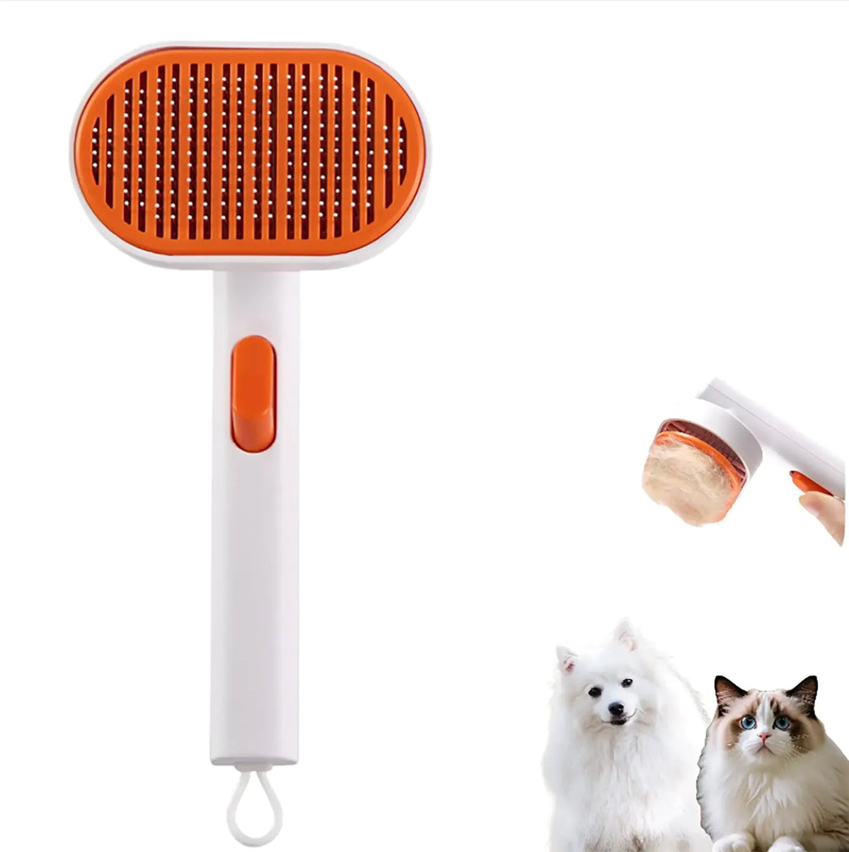 Washable grooming brush head detail