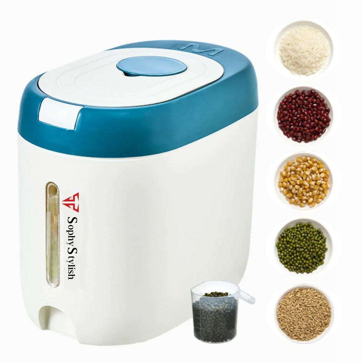 Container also suitable for cereal, flour and rice