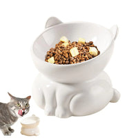 Flower-shaped raised base of the cat bowl