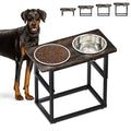 Zarler Elevated Dog Bowls — 5 Heights (8.2–17.3"), 2 Stainless Bowls, Large & XL Breeds