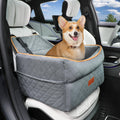 GL GLENSLAVE Memory-Foam Dog Car Seat — Elevated Booster for Dogs up to 35 lb, 2 Tethers