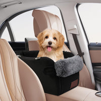 Center Console Dog Car Seat — Elevated Booster Seat for Small Dogs & Puppies
