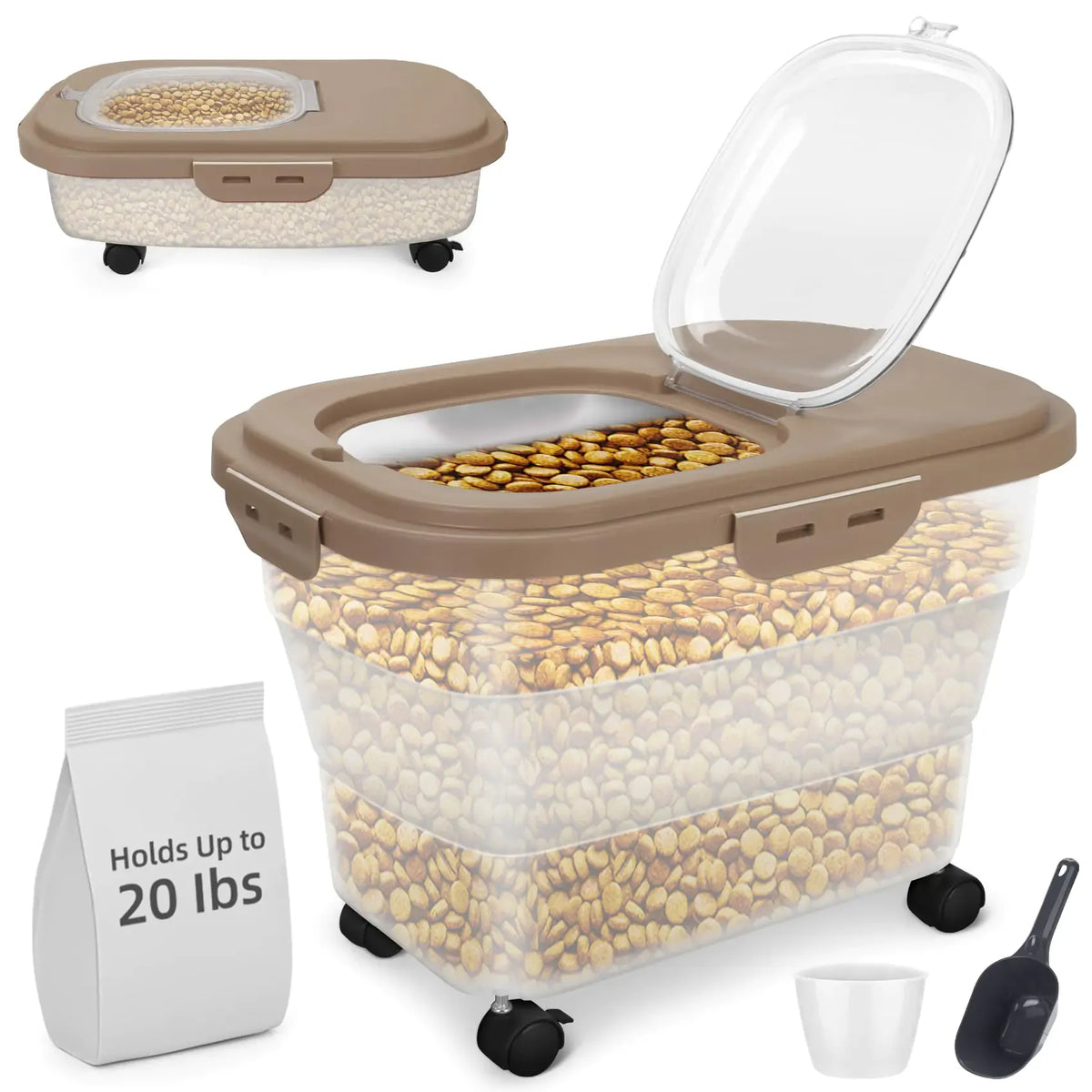 Lockcoo 30 lb pet food container dimensions