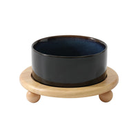 Havniva Ceramic Elevated Pet Bowl & Stand — 6" Tilted Dish for Cats & Small Dogs