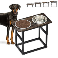 Height adjustment settings on the XL dog feeder
