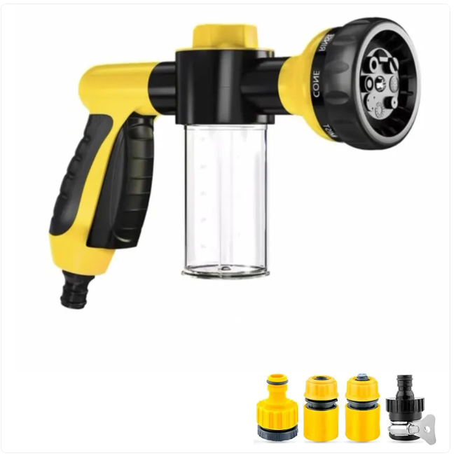 8-in-1 High-Pressure Pet Shower Sprayer — Dog Bathing & Grooming Attachment