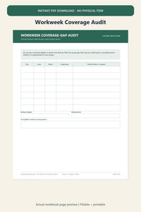Working day puppy routine planner fillable worksheet
