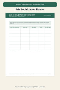 Safe puppy socialization and exposure planning worksheet
